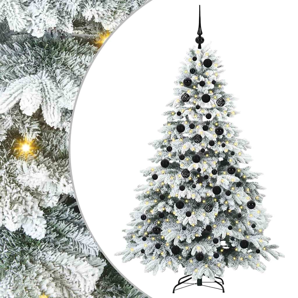 Albero di Natale artificiale con 300 LED Bianco 180 cm PE e PVC