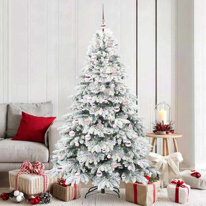 Albero di Natale artificiale con 300 LED Bianco 180 cm PE e PVC