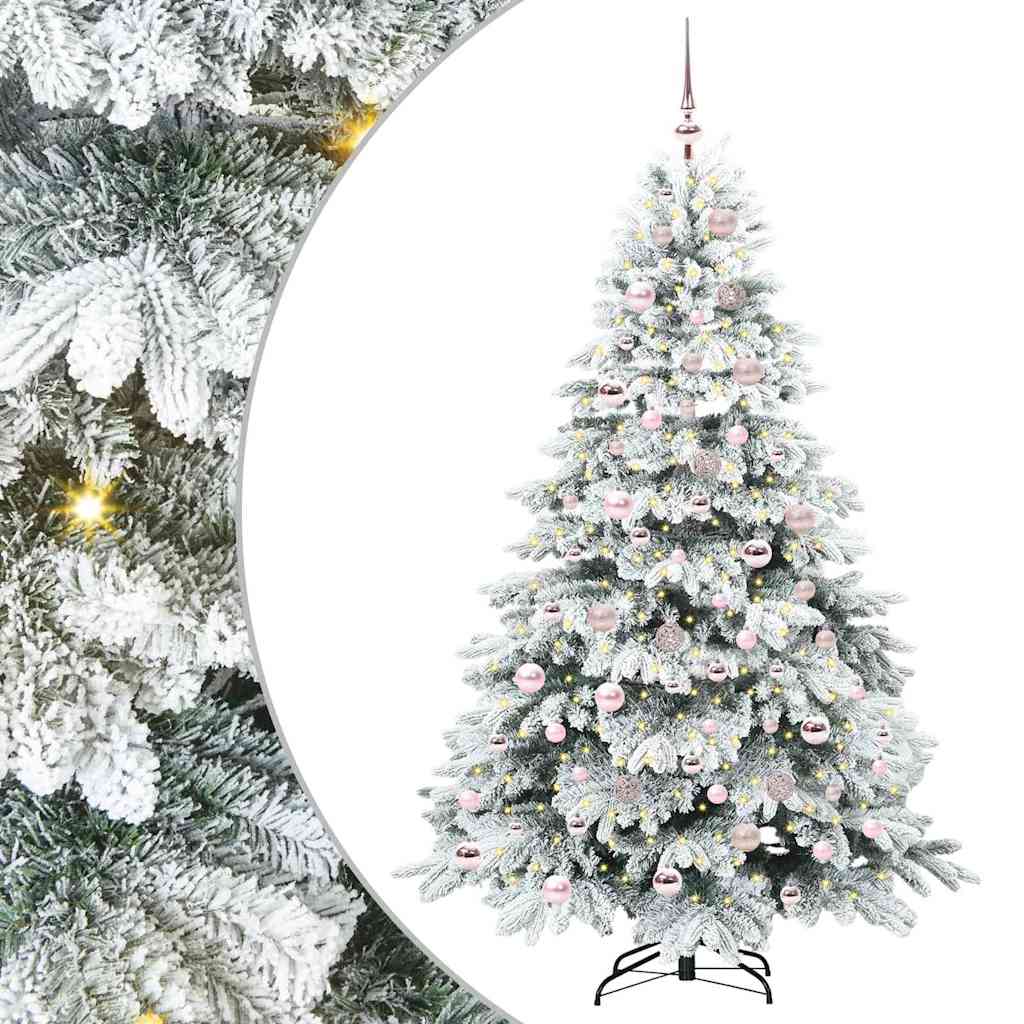 Albero di Natale artificiale con 300 LED Bianco 180 cm PE e PVC