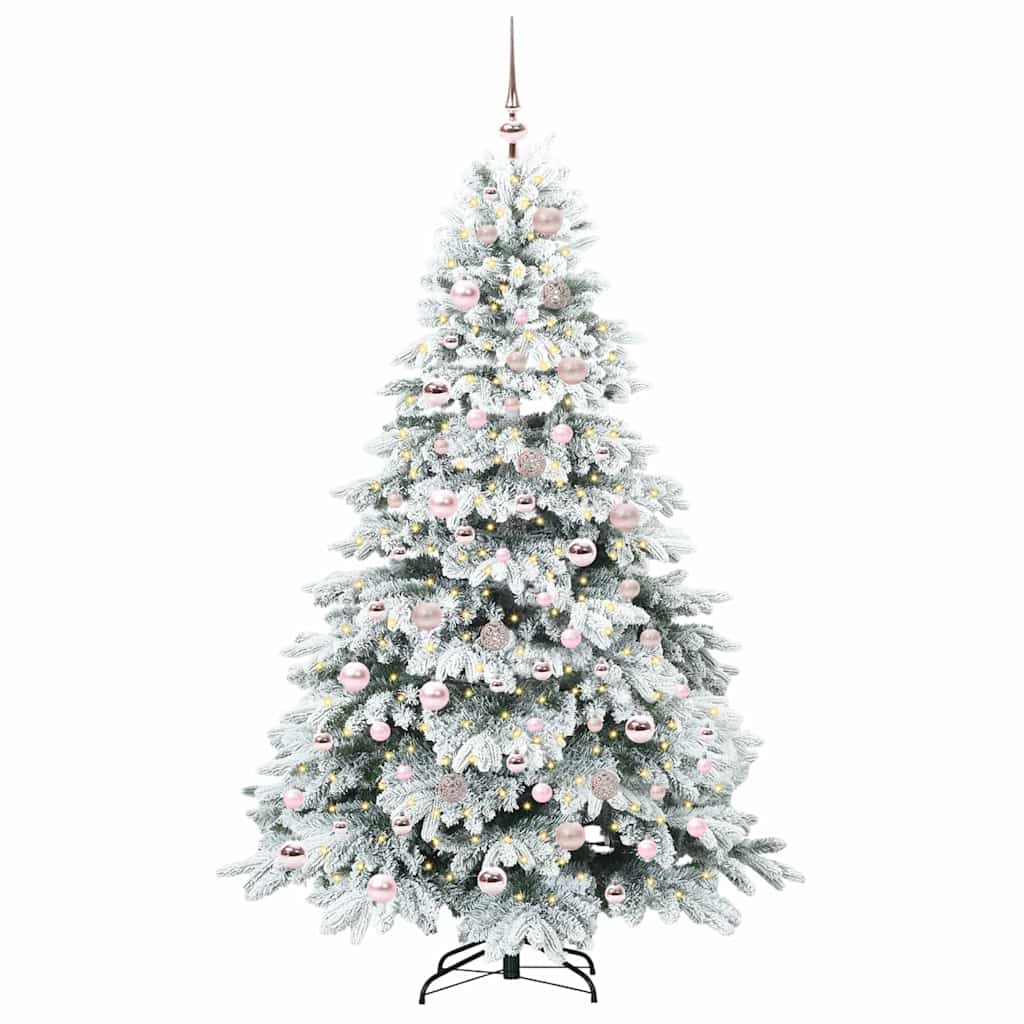 Albero di Natale artificiale con 300 LED Bianco 180 cm PE e PVC