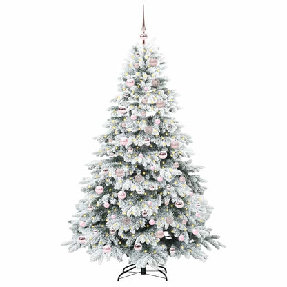 Albero di Natale artificiale con 300 LED Bianco 180 cm PE e PVC