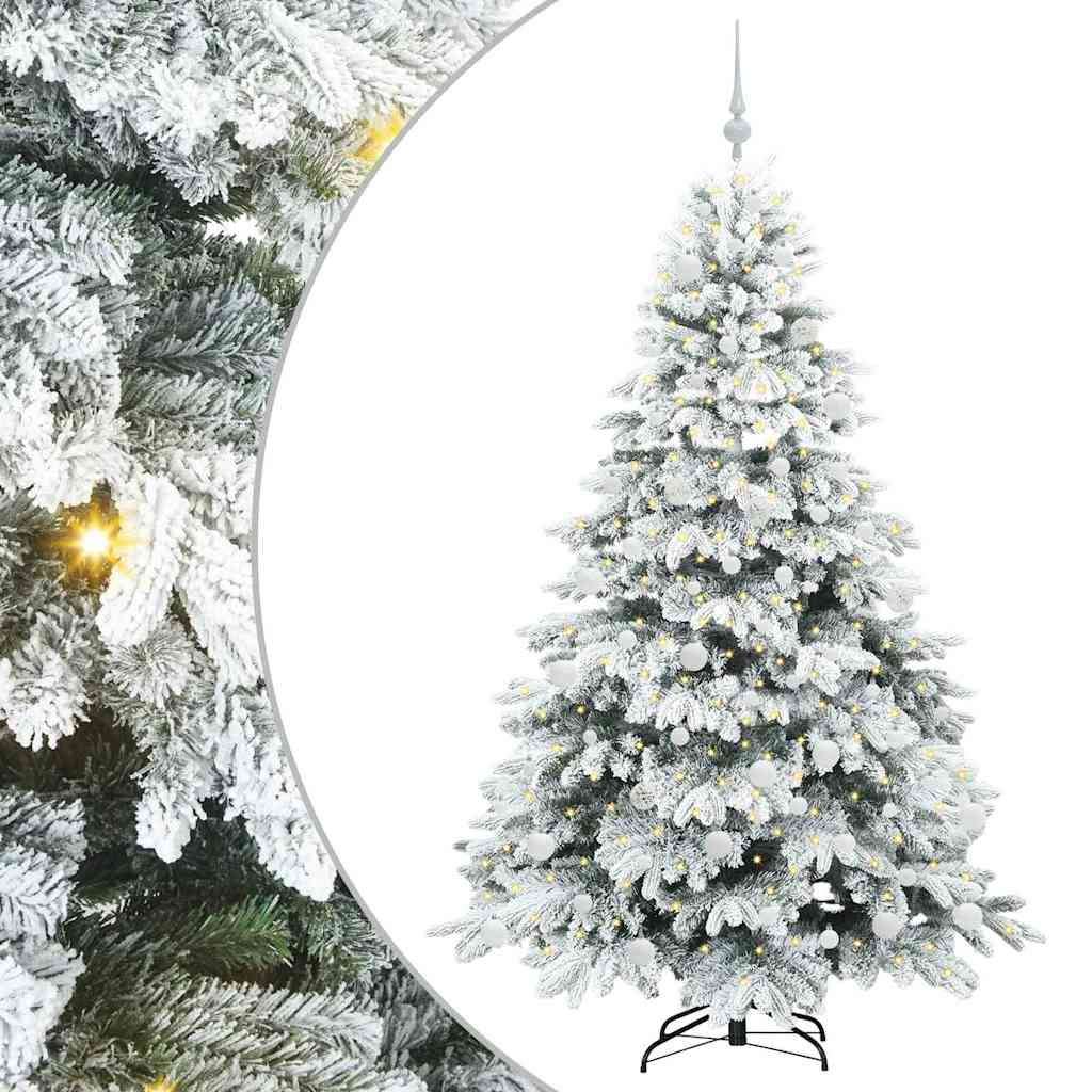 Albero di Natale artificiale con 300 LED Bianco 180 cm PE e PVC