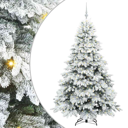 Albero di Natale artificiale con 300 LED Bianco 180 cm PE e PVC