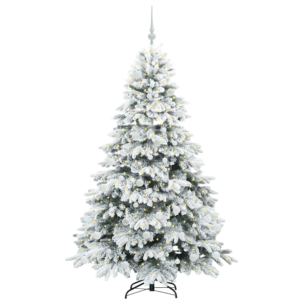Albero di Natale artificiale con 300 LED Bianco 180 cm PE e PVC