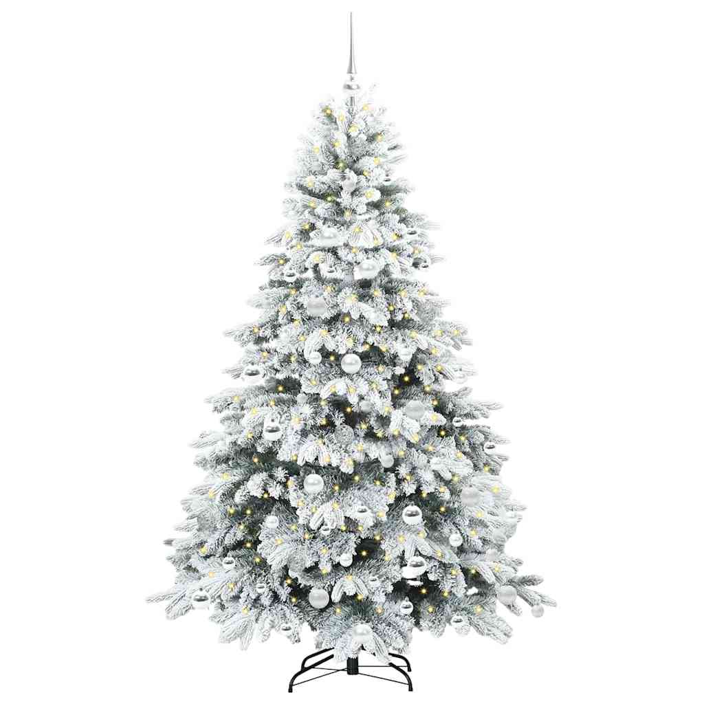 Albero di Natale artificiale con 300 LED Bianco 180 cm PE e PVC