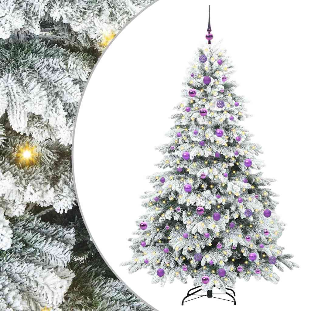 Albero di Natale artificiale con 300 LED Bianco 180 cm PE e PVC