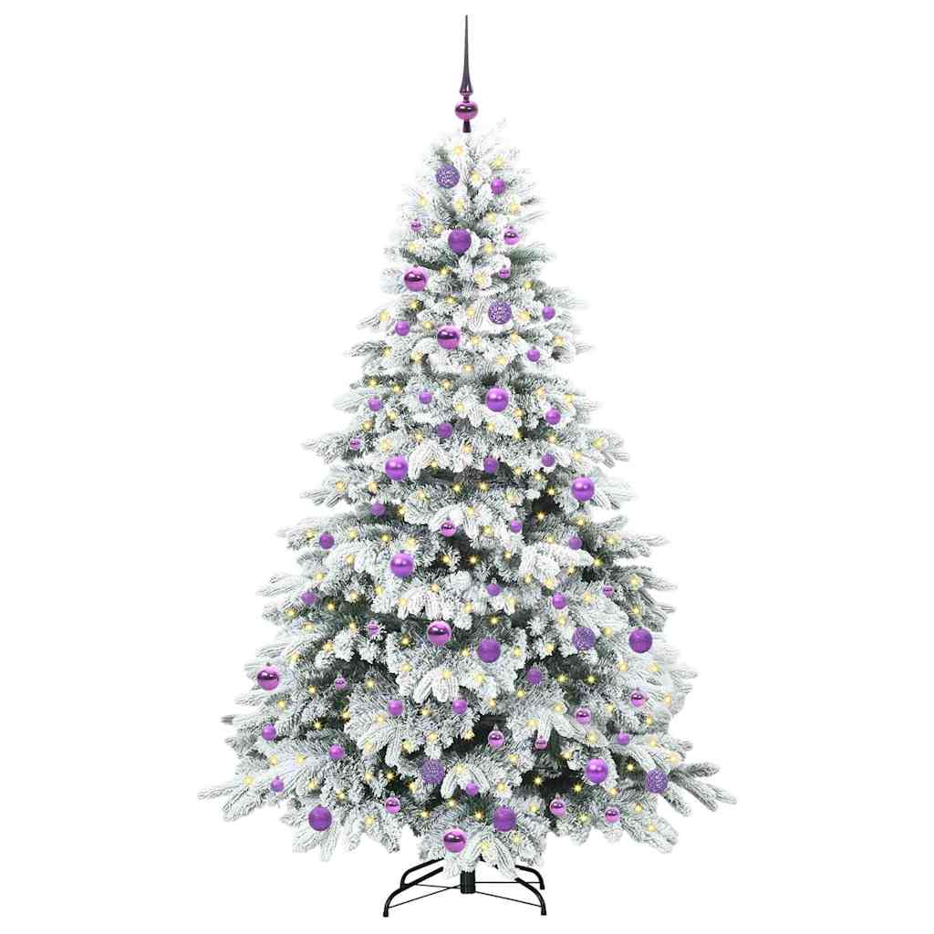 Albero di Natale artificiale con 300 LED Bianco 180 cm PE e PVC