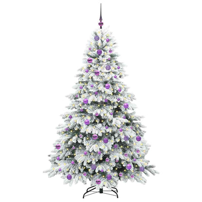Albero di Natale artificiale con 300 LED Bianco 180 cm PE e PVC