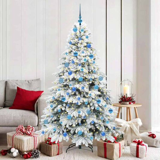 Albero di Natale artificiale con 300 LED Bianco 180 cm PE e PVC