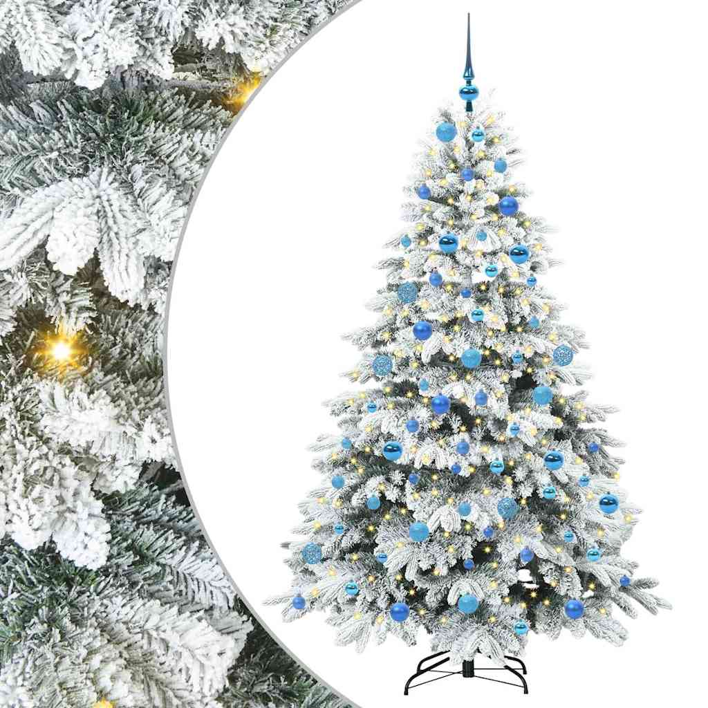 Albero di Natale artificiale con 300 LED Bianco 180 cm PE e PVC
