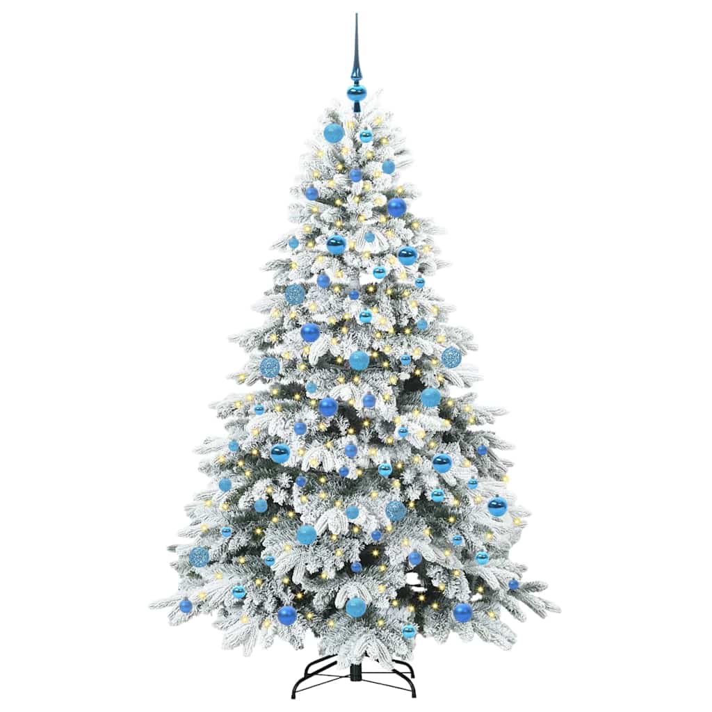 Albero di Natale artificiale con 300 LED Bianco 180 cm PE e PVC