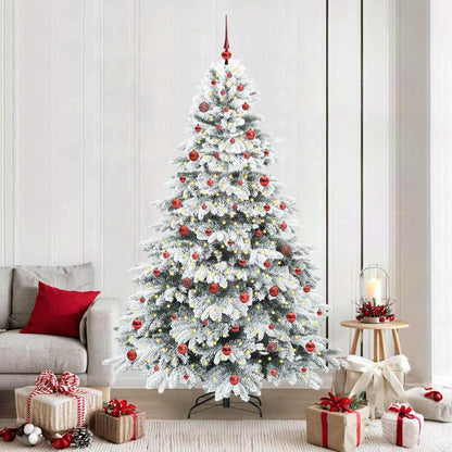 Albero di Natale artificiale con 300 LED Bianco 210 cm PE e PVC