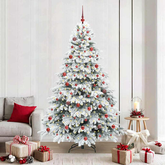 Albero di Natale artificiale con 300 LED Bianco 210 cm PE e PVC