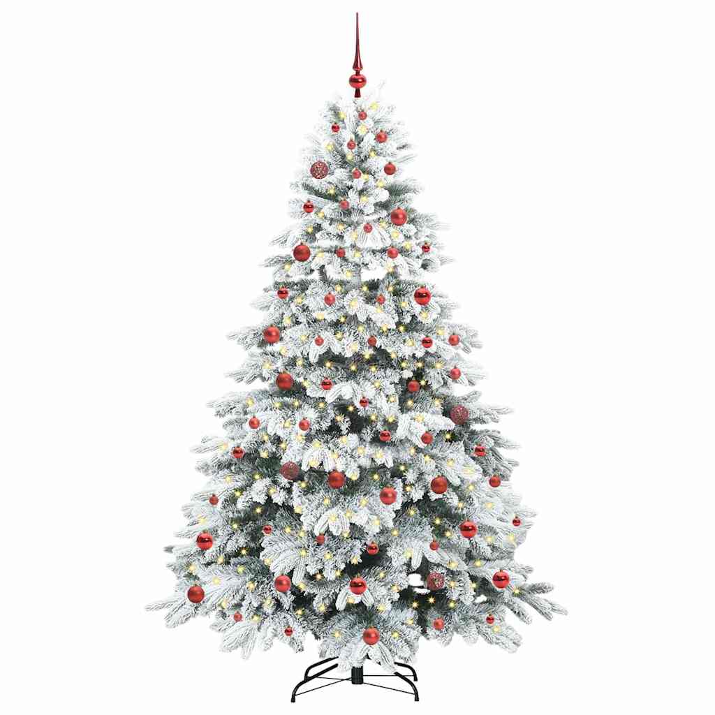 Albero di Natale artificiale con 300 LED Bianco 210 cm PE e PVC