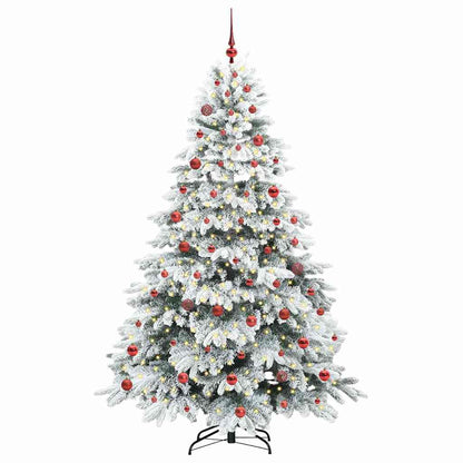Albero di Natale artificiale con 300 LED Bianco 210 cm PE e PVC