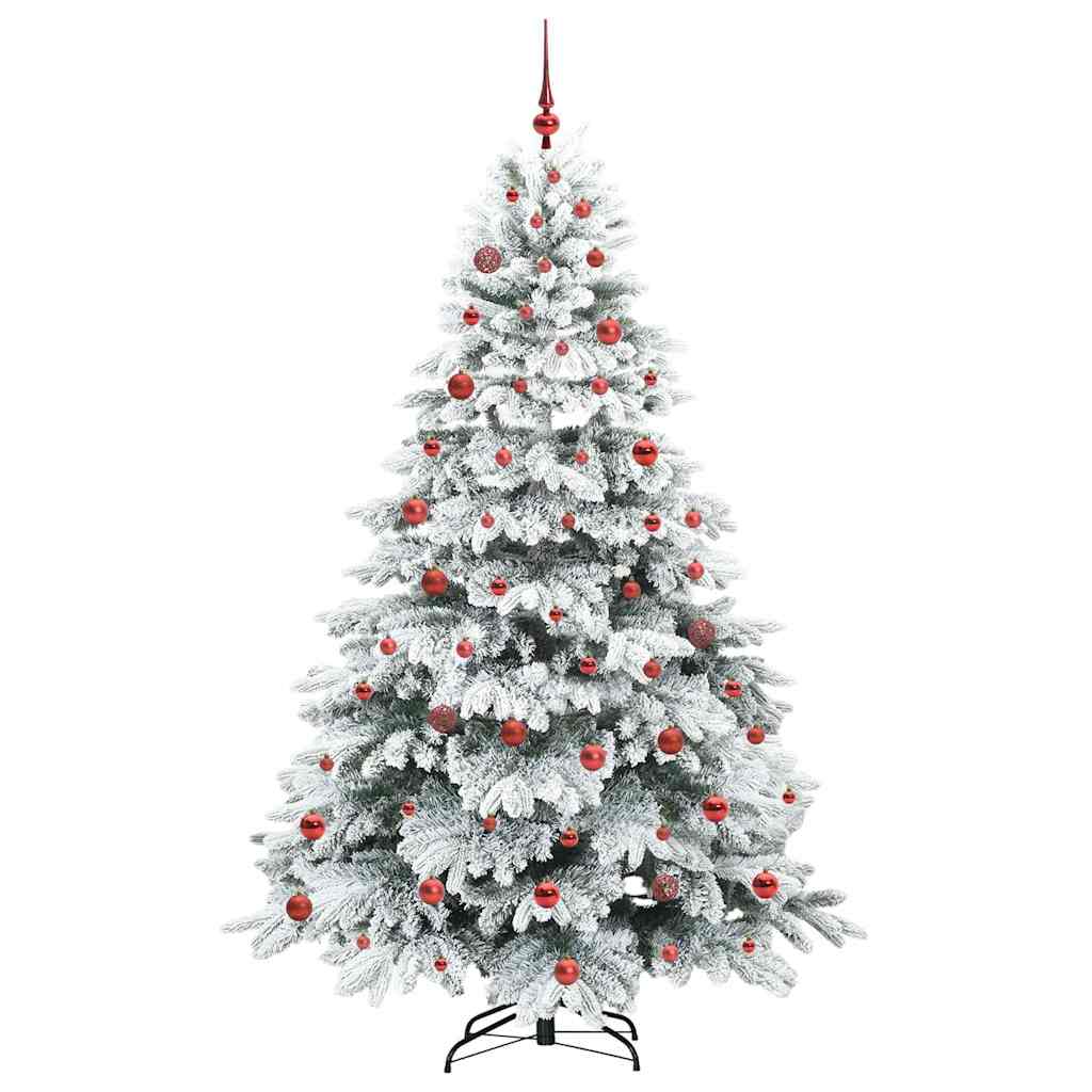 Albero di Natale artificiale con 300 LED Bianco 210 cm PE e PVC