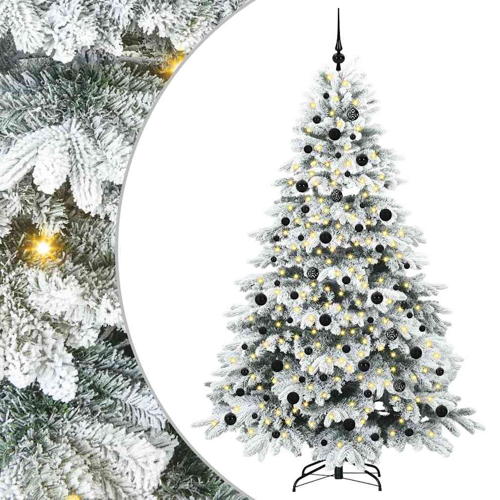 Albero di Natale artificiale con 300 LED Bianco 210 cm PE e PVC