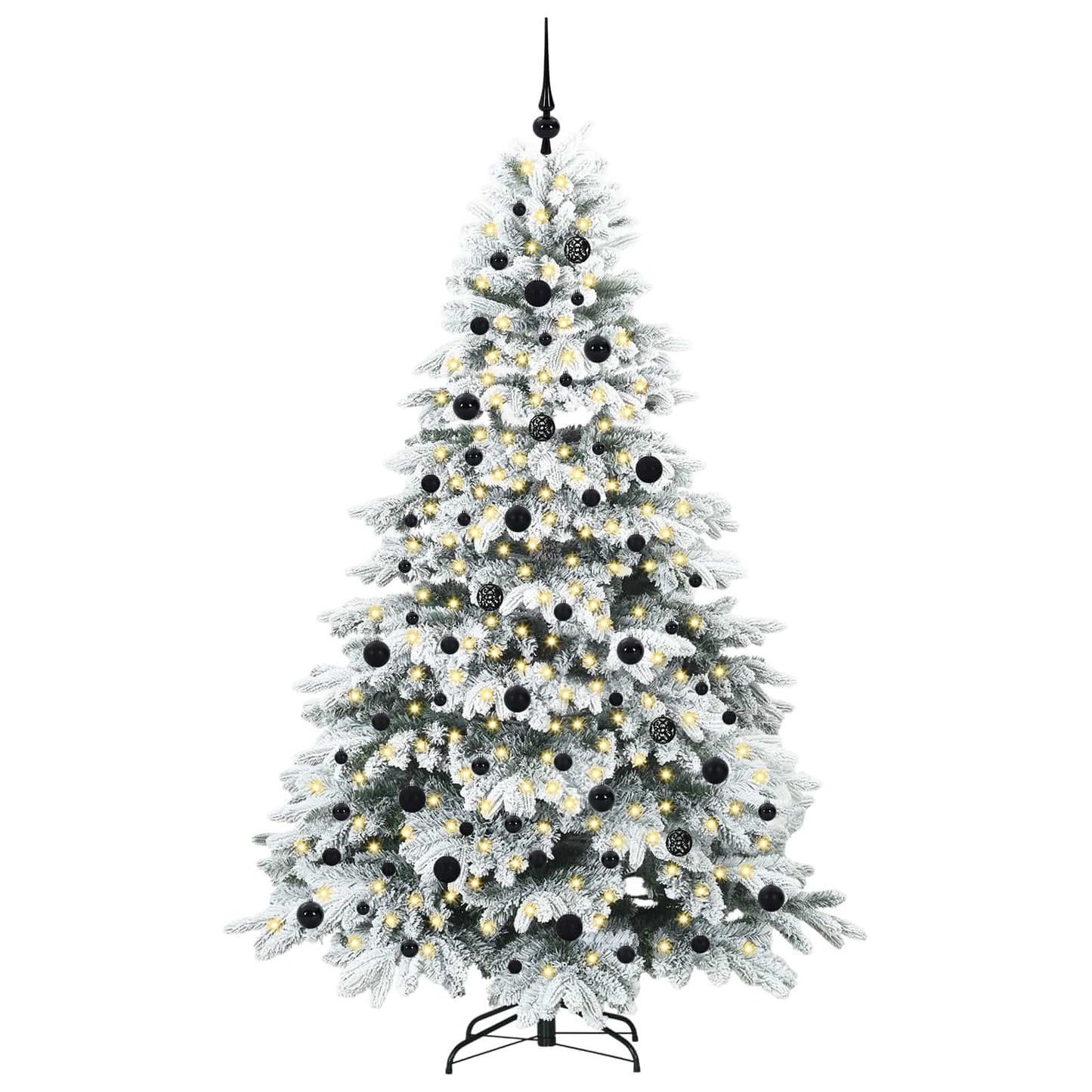 Albero di Natale artificiale con 300 LED Bianco 210 cm PE e PVC