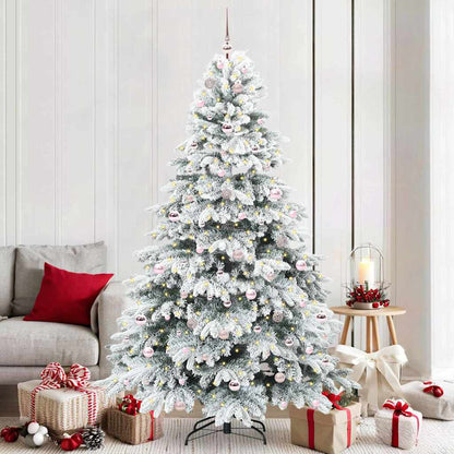 Albero di Natale artificiale con 300 LED Bianco 210 cm PE e PVC