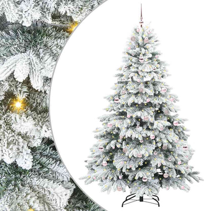 Albero di Natale artificiale con 300 LED Bianco 210 cm PE e PVC