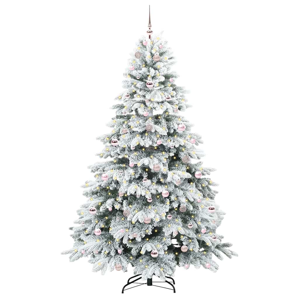Albero di Natale artificiale con 300 LED Bianco 210 cm PE e PVC