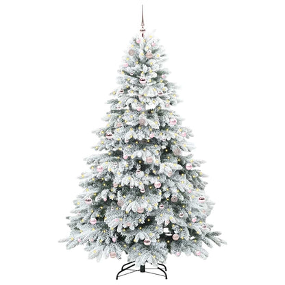 Albero di Natale artificiale con 300 LED Bianco 210 cm PE e PVC