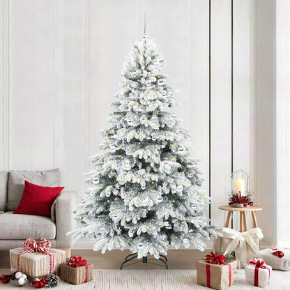 Albero di Natale artificiale con 300 LED Bianco 210 cm PE e PVC