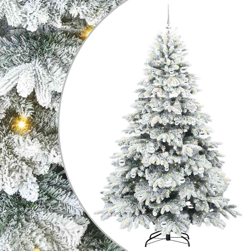 Albero di Natale artificiale con 300 LED Bianco 210 cm PE e PVC