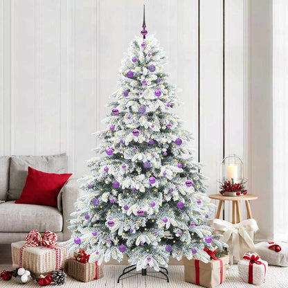 Albero di Natale artificiale con 300 LED Bianco 210 cm PE e PVC