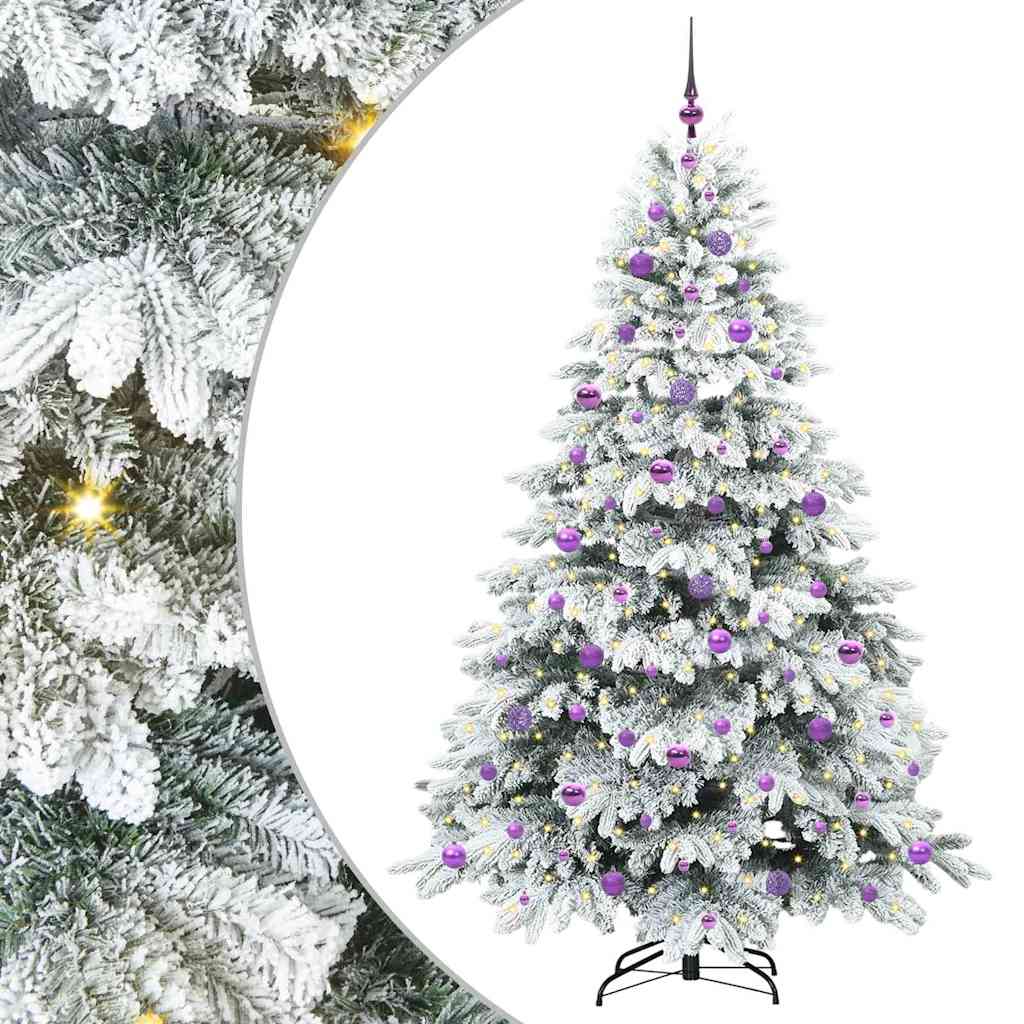 Albero di Natale artificiale con 300 LED Bianco 210 cm PE e PVC