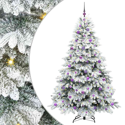 Albero di Natale artificiale con 300 LED Bianco 210 cm PE e PVC
