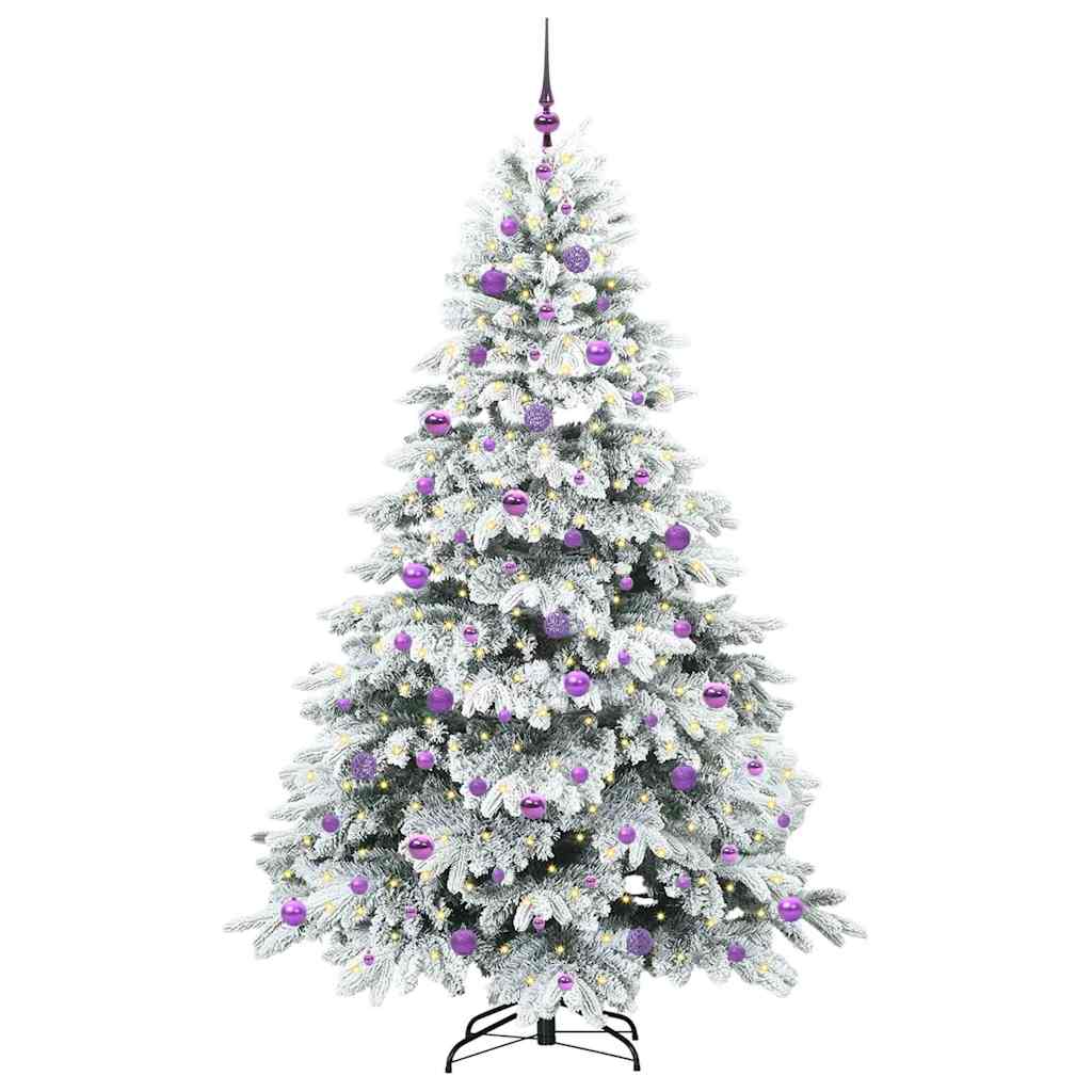 Albero di Natale artificiale con 300 LED Bianco 210 cm PE e PVC
