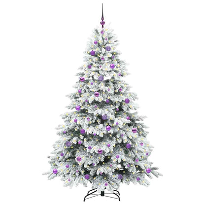 Albero di Natale artificiale con 300 LED Bianco 210 cm PE e PVC
