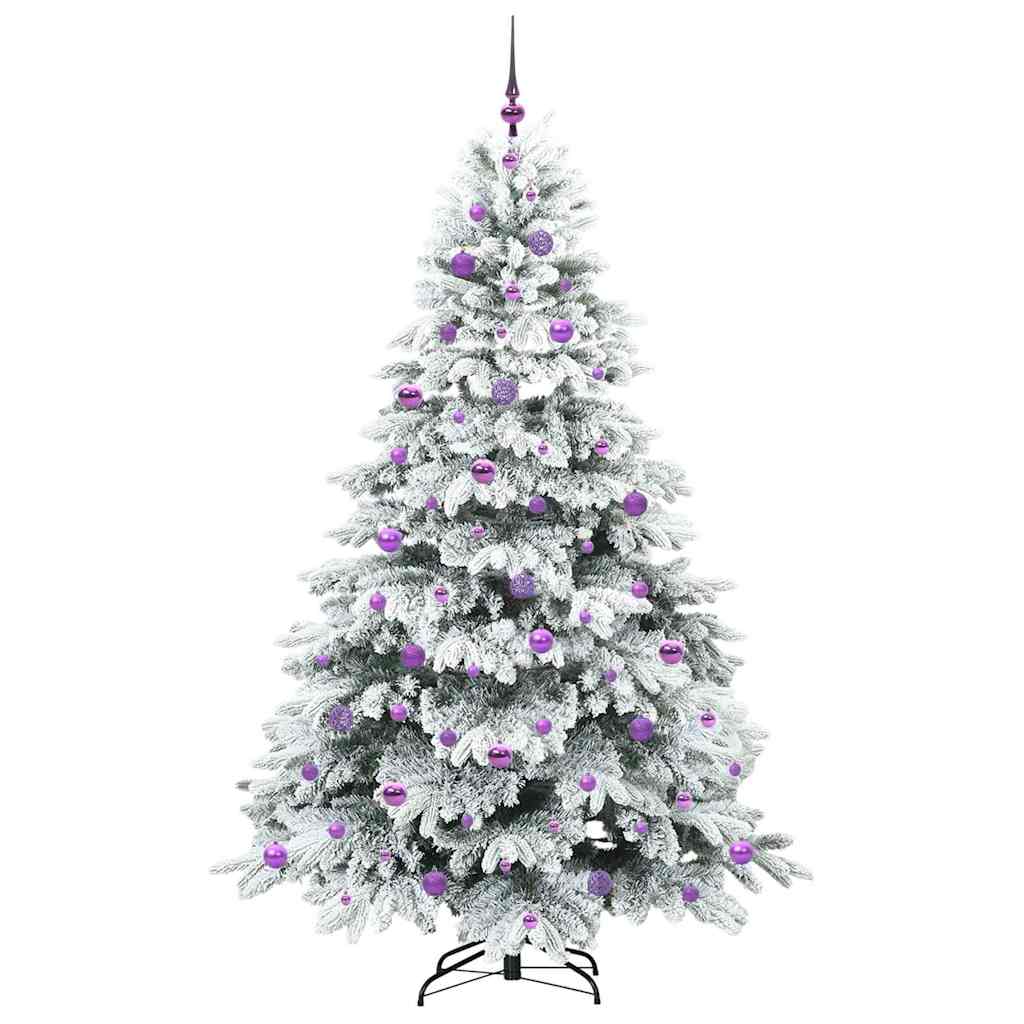 Albero di Natale artificiale con 300 LED Bianco 210 cm PE e PVC