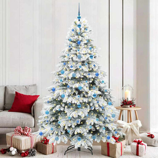 Albero di Natale artificiale con 300 LED Bianco 210 cm PE e PVC