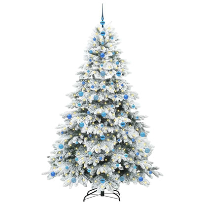 Albero di Natale artificiale con 300 LED Bianco 210 cm PE e PVC