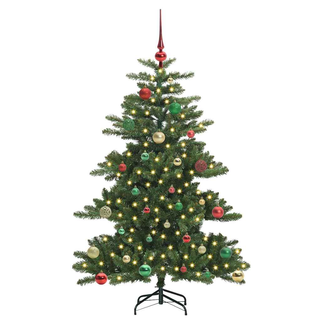 Albero di Natale Artificiale con Rami Pieghevoli Verde 150 cm