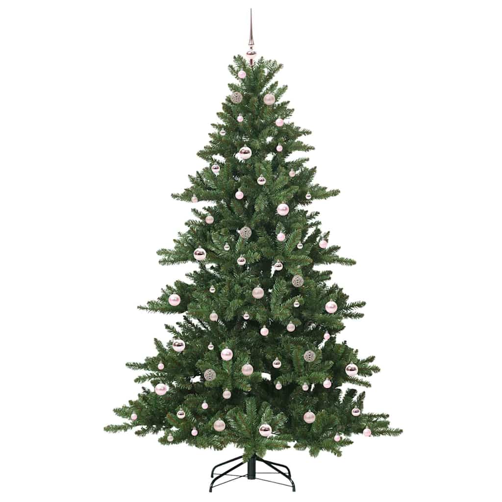 Albero di Natale Artificiale con Rami Pieghevoli Verde 210 cm