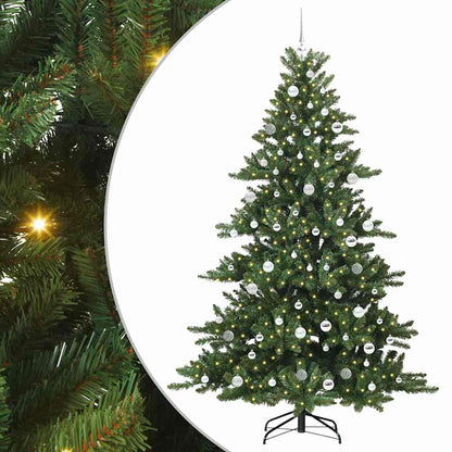 Albero di Natale Artificiale con Rami Pieghevoli Verde 210 cm