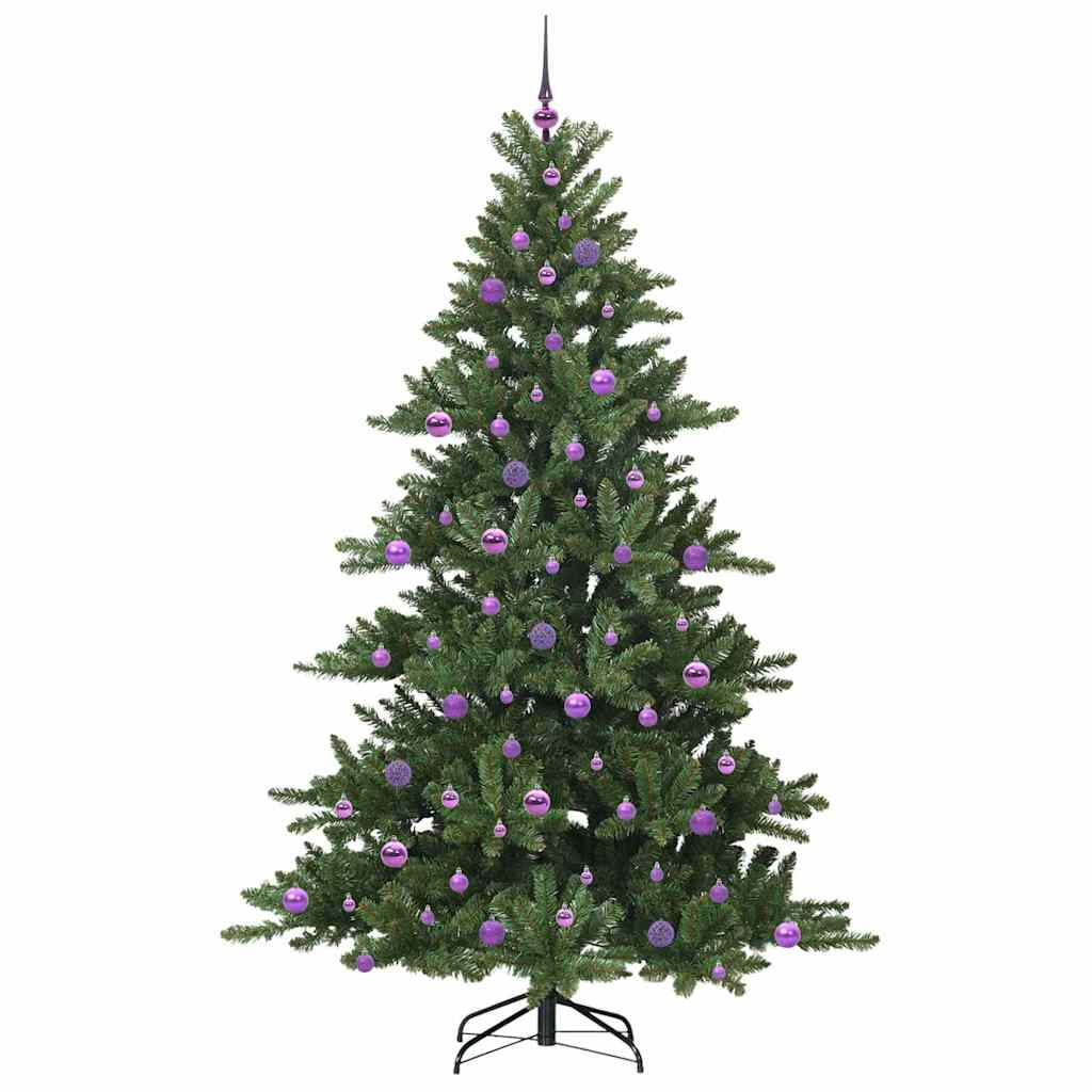 Albero di Natale Artificiale con Rami Pieghevoli Verde 210 cm