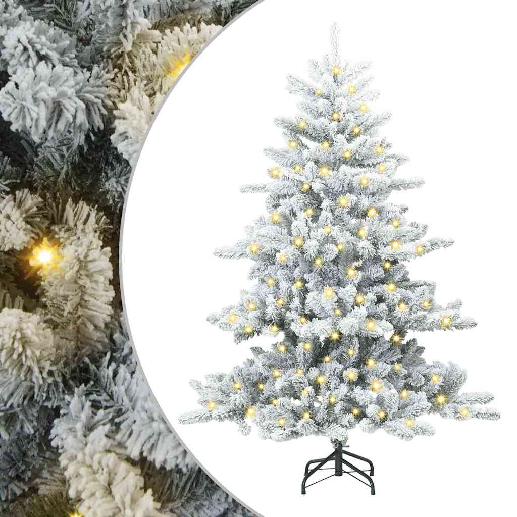 Albero di Natale Artificiale con Rami Pieghevoli Bianco 150 cm