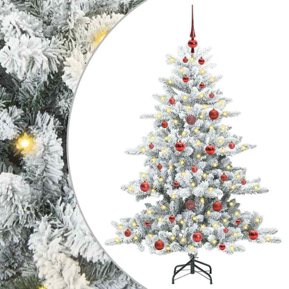 Albero di Natale Artificiale con Rami Pieghevoli Bianco 150 cm