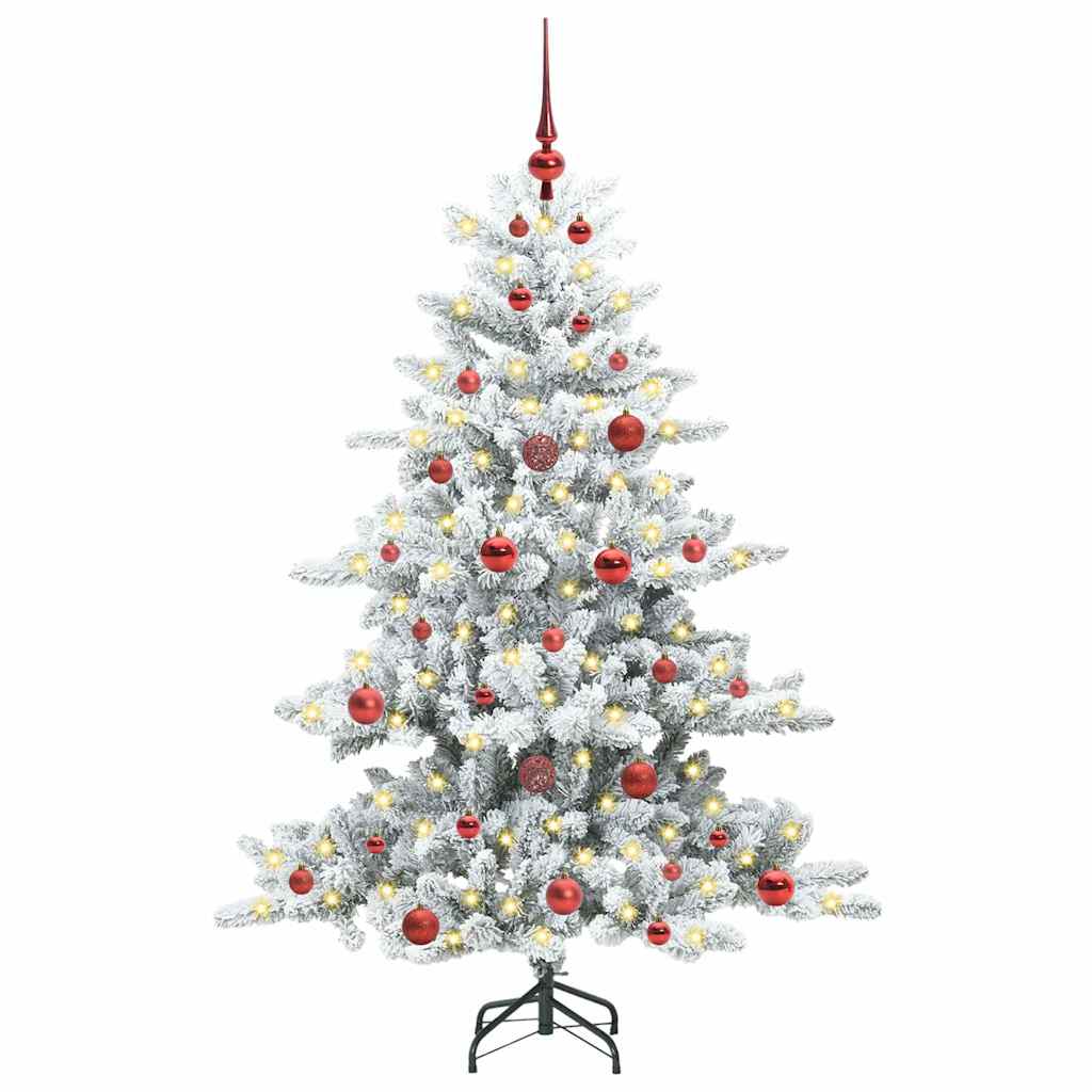 Albero di Natale Artificiale con Rami Pieghevoli Bianco 150 cm