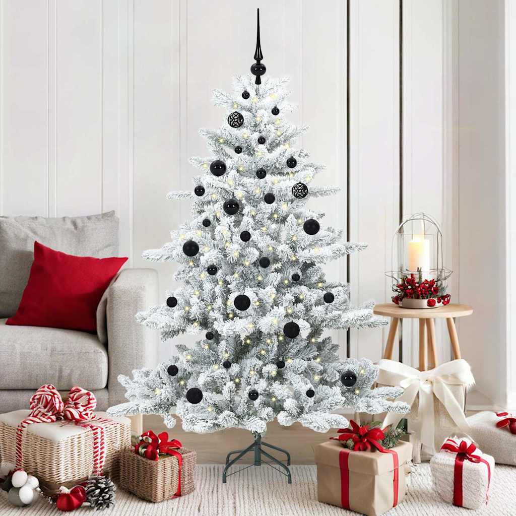 Albero di Natale Artificiale con Rami Pieghevoli Bianco 150 cm