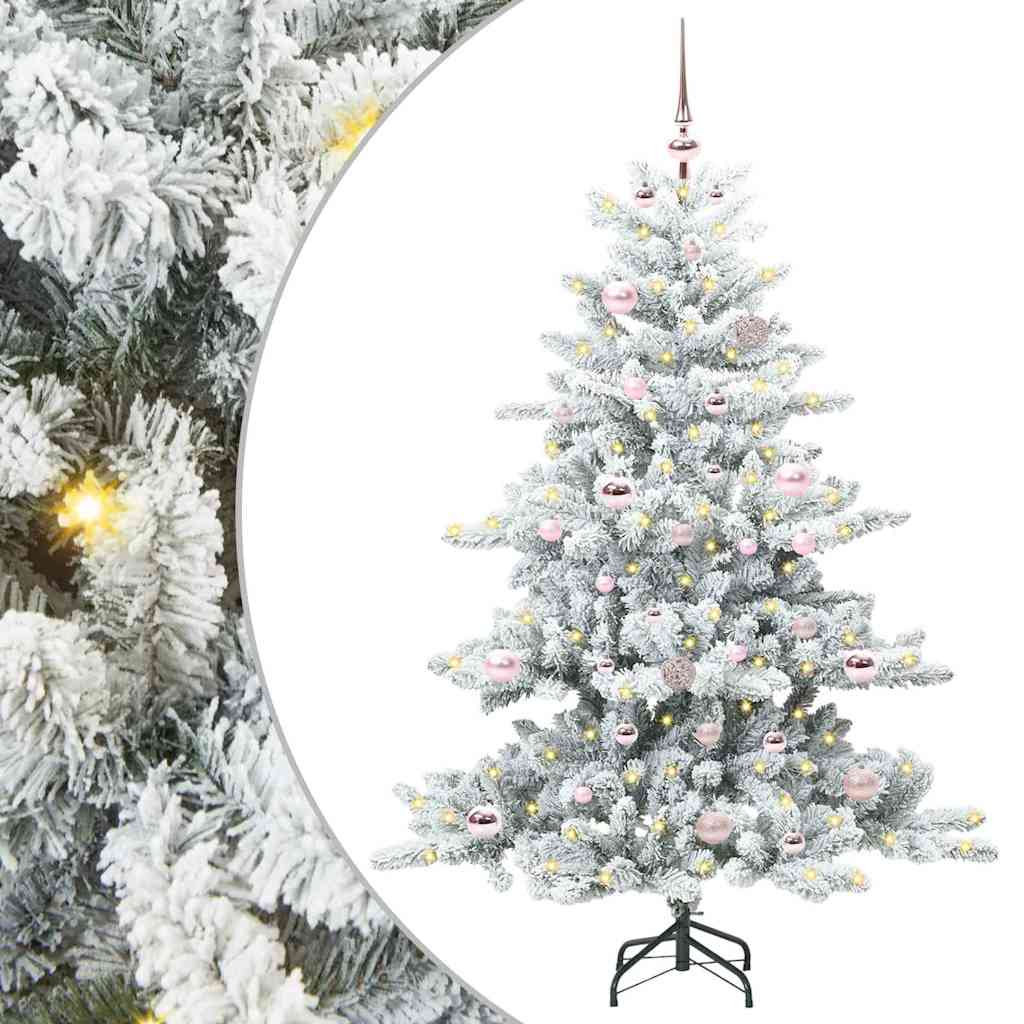 Albero di Natale Artificiale con Rami Pieghevoli Bianco 150 cm