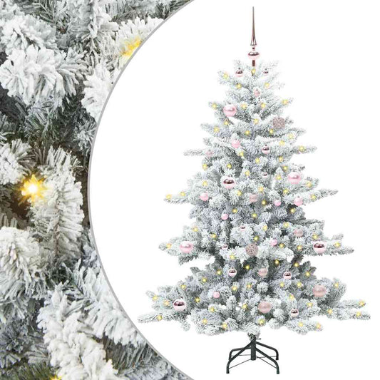 Albero di Natale Artificiale con Rami Pieghevoli Bianco 150 cm