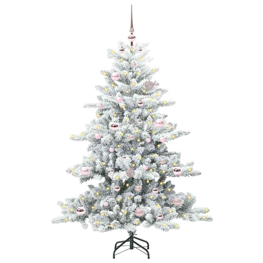 Albero di Natale Artificiale con Rami Pieghevoli Bianco 150 cm