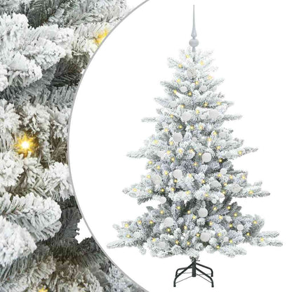 Albero di Natale Artificiale con Rami Pieghevoli Bianco 150 cm