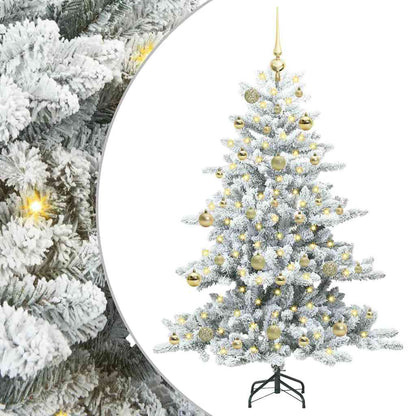 Albero di Natale Artificiale con Rami Pieghevoli Bianco 150 cm