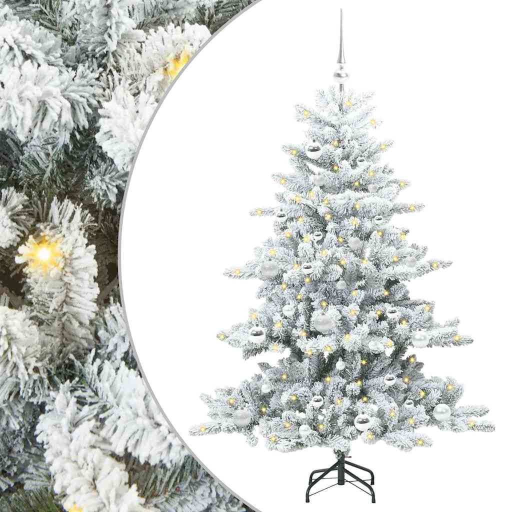 Albero di Natale Artificiale con Rami Pieghevoli Bianco 150 cm